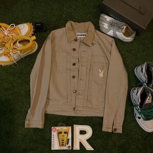 PLAYBOY Beige Denim Jacket for Men